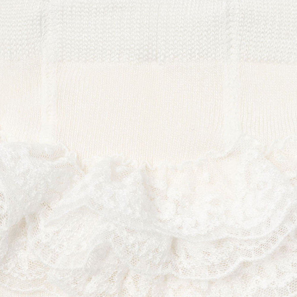 Natural Ruffle Tights