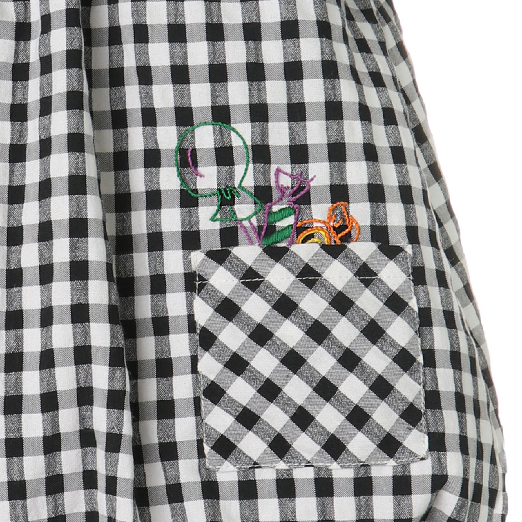 Black & White Gingham Trick-Or-Treat Bubble