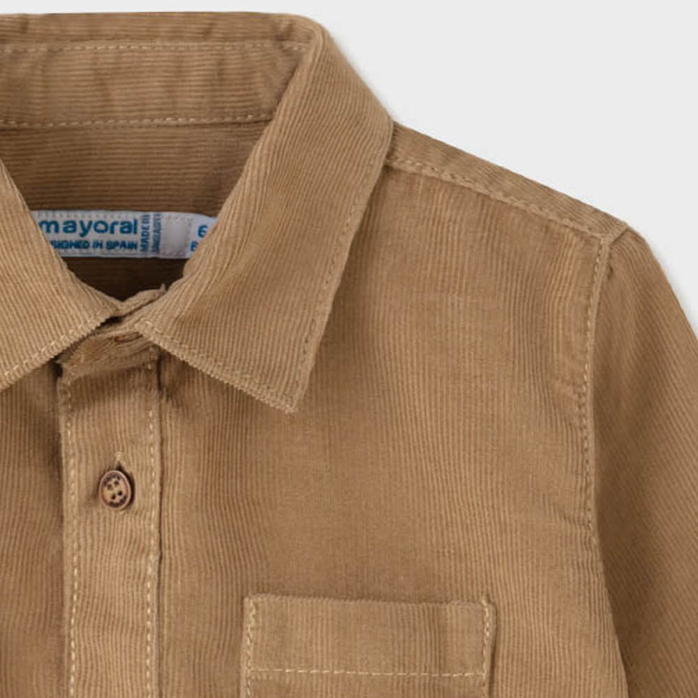 Walnut Long Sleeve Corduroy Button Down