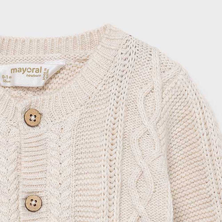 Cream Knit Layette Leg Warmer Set