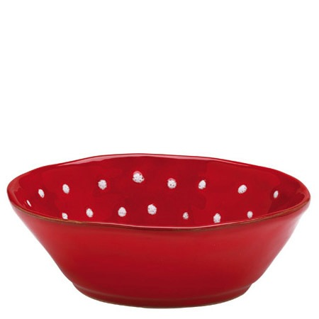 Rosso Vecchio Dot Oval Bowl