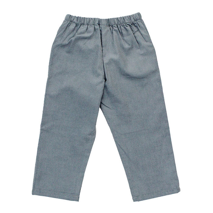 Grey Corduroy Elastic Pant