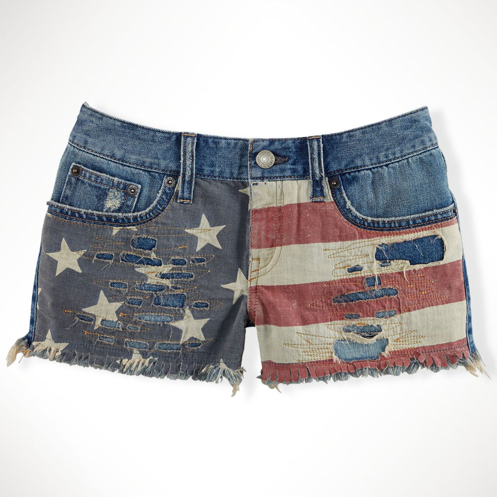 Ralph Lauren Flag Denim Cutoff Short
