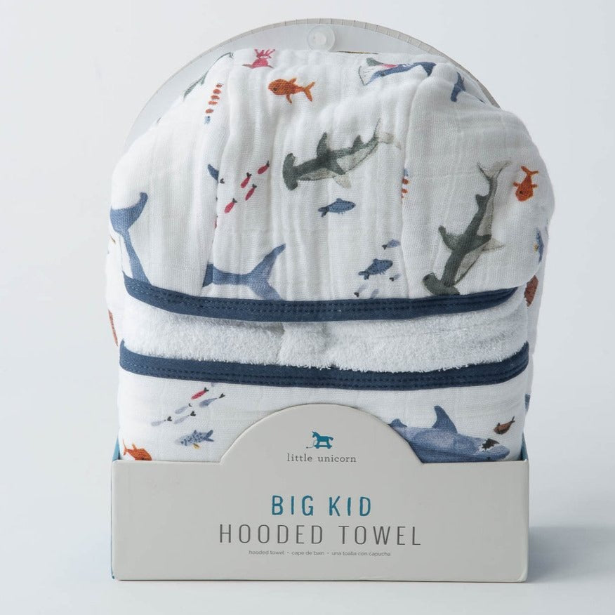 Big Kid Hooded Towel - Shark