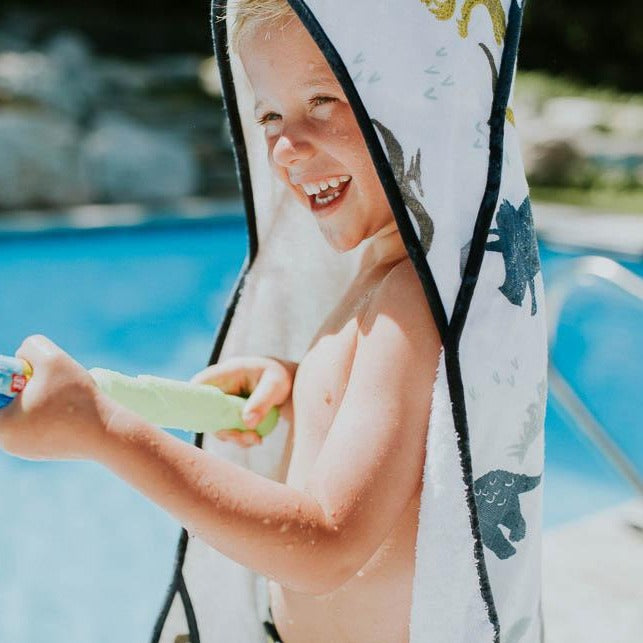 Hooded Towel & Washcloth Set - Dino Friends