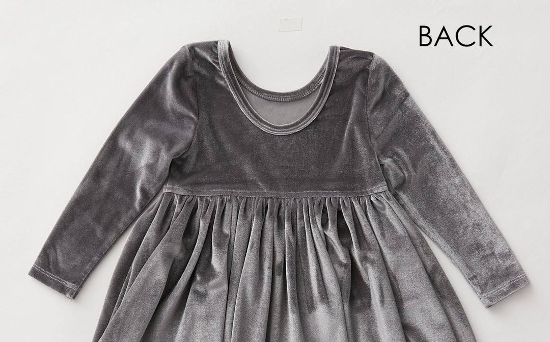 Grey Velour Steph Dress