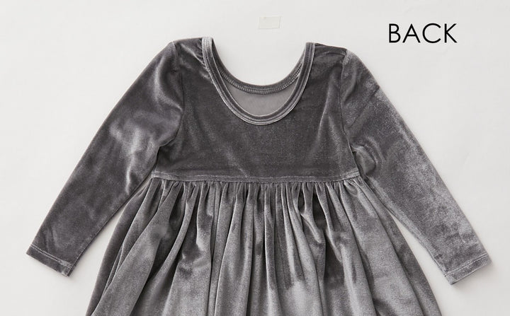 Grey Velour Steph Dress