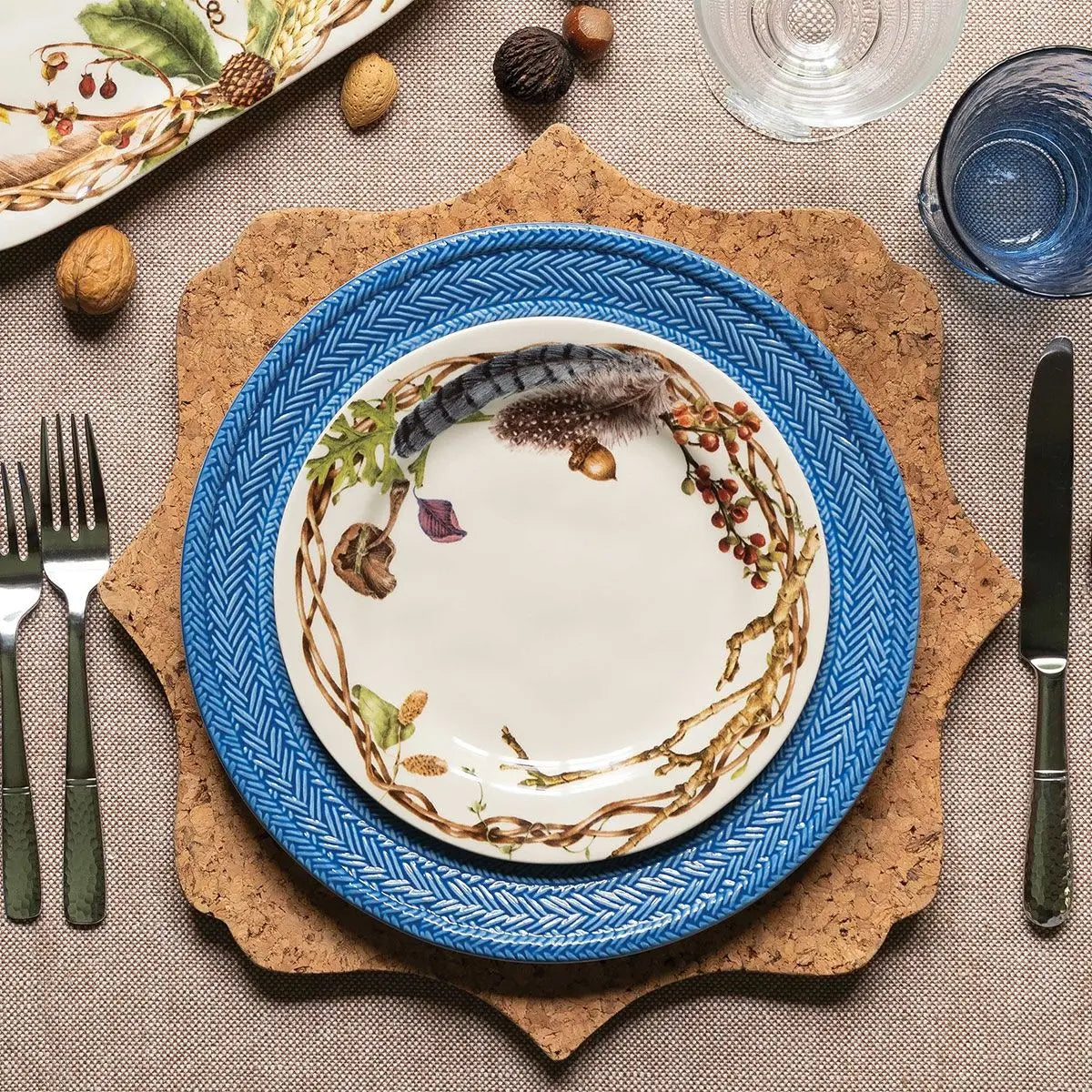 Le Panier White & Delft Blue Dinner Plate