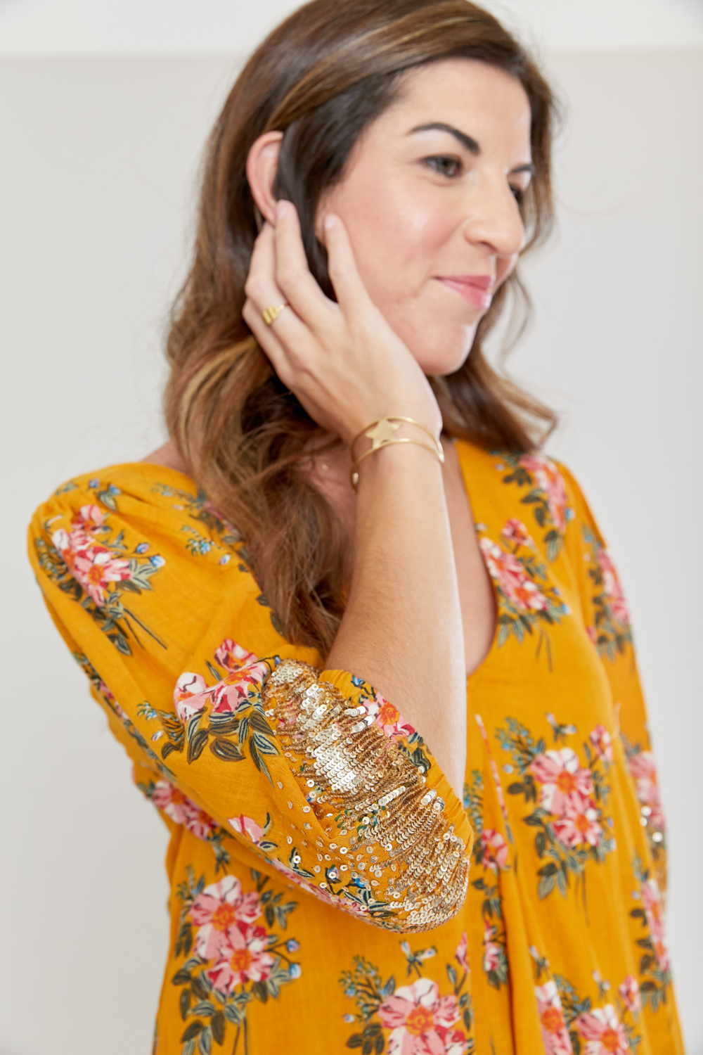 Inca Gold Franken Floral Emmerson Dress