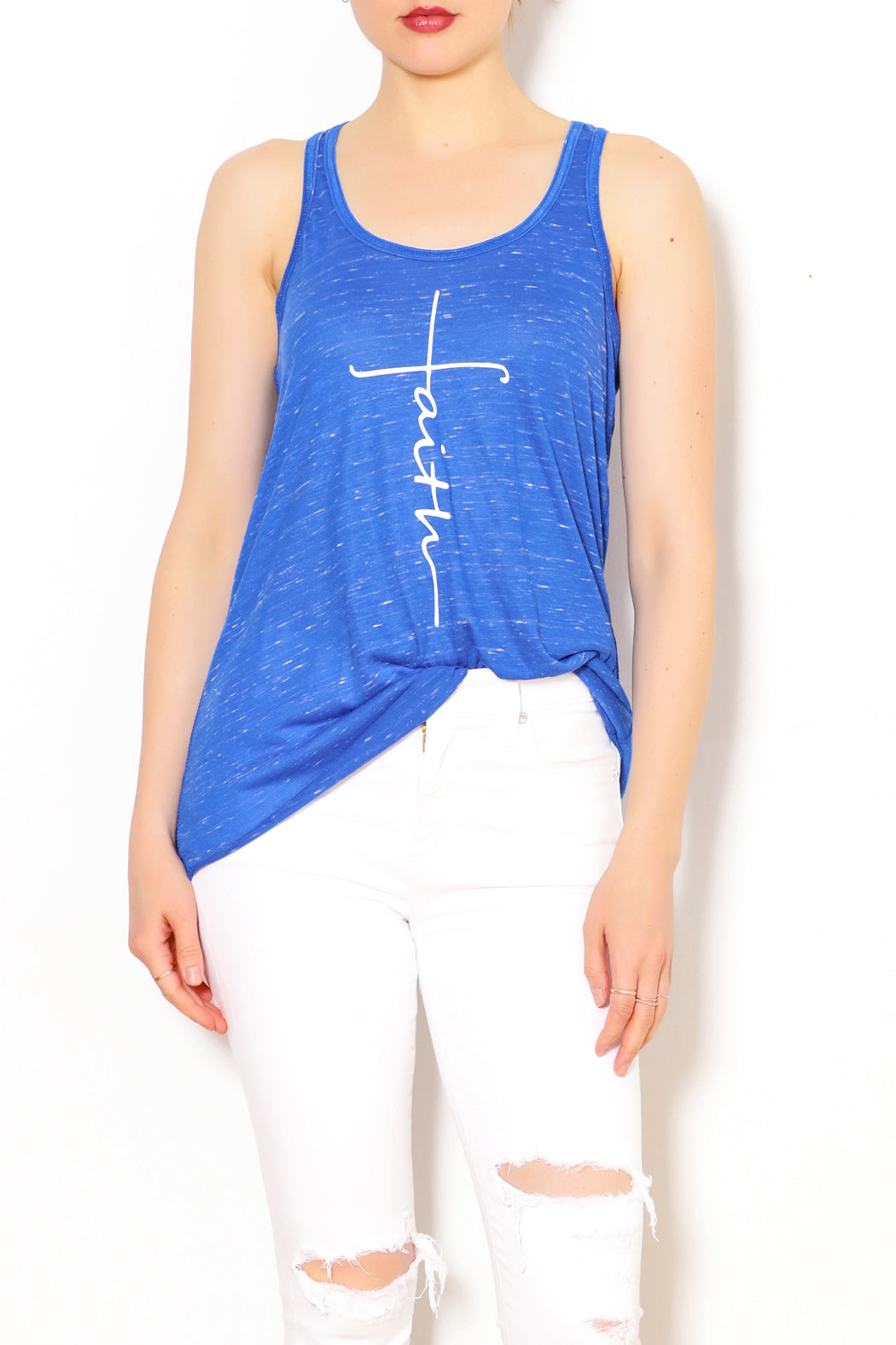 Blue Marble Faith Cross Tank