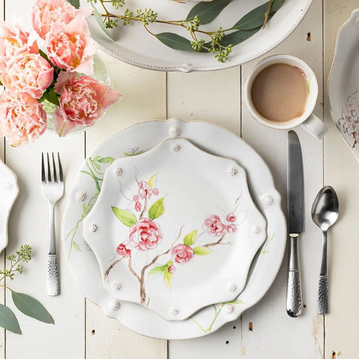 Berry & Thread Floral Sketch Camellia Dessert/Salad Plate