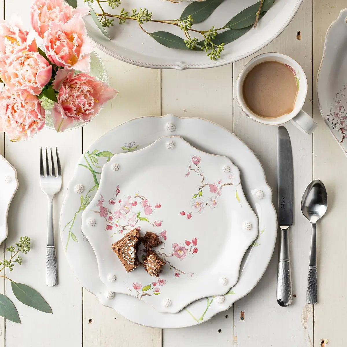 Berry & Thread Floral Sketch Cherry Blossom Dessert/Salad Plate