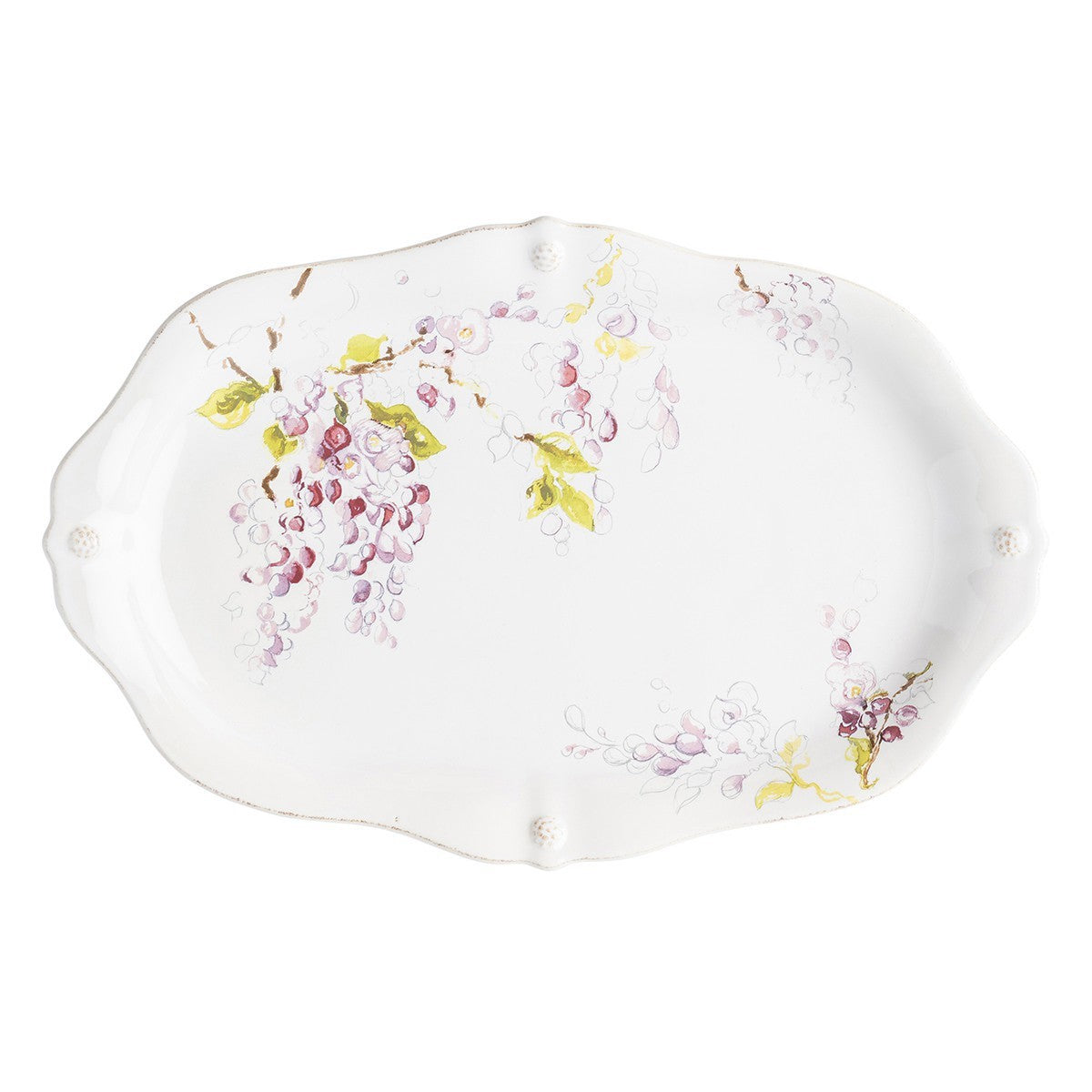 Berry & Thread Floral Sketch 16” Wisteria Platter