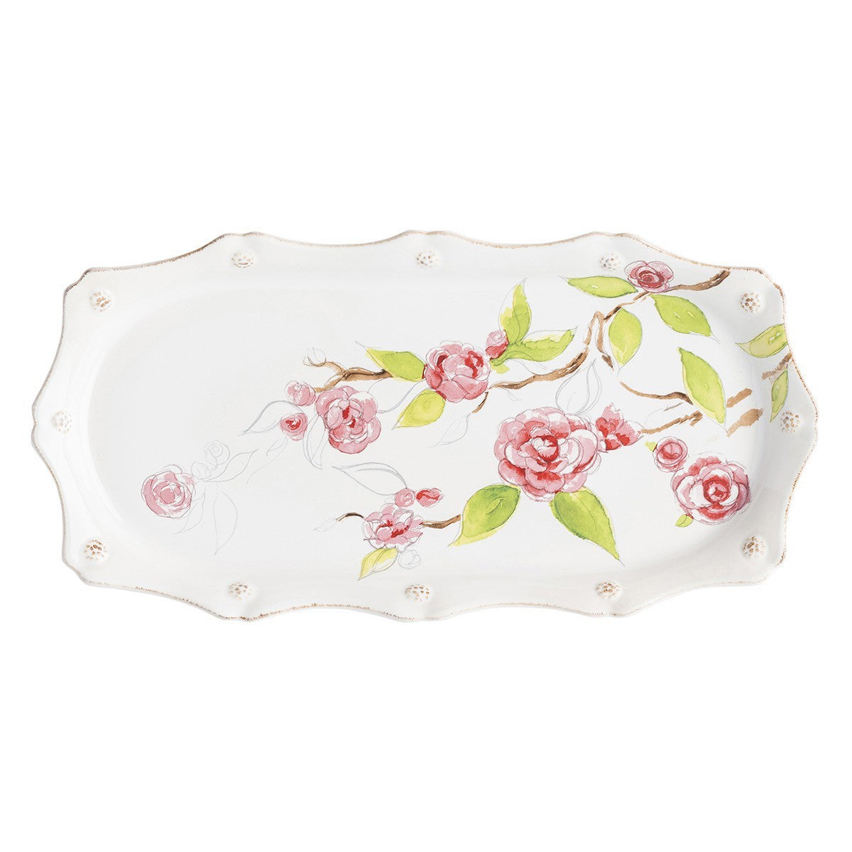 Berry & Thread Floral Sketch Camellia Hostess Tray