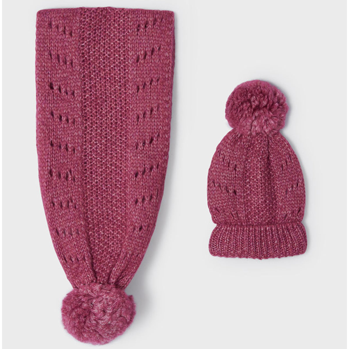 Raspberry Hat & Scarf Set