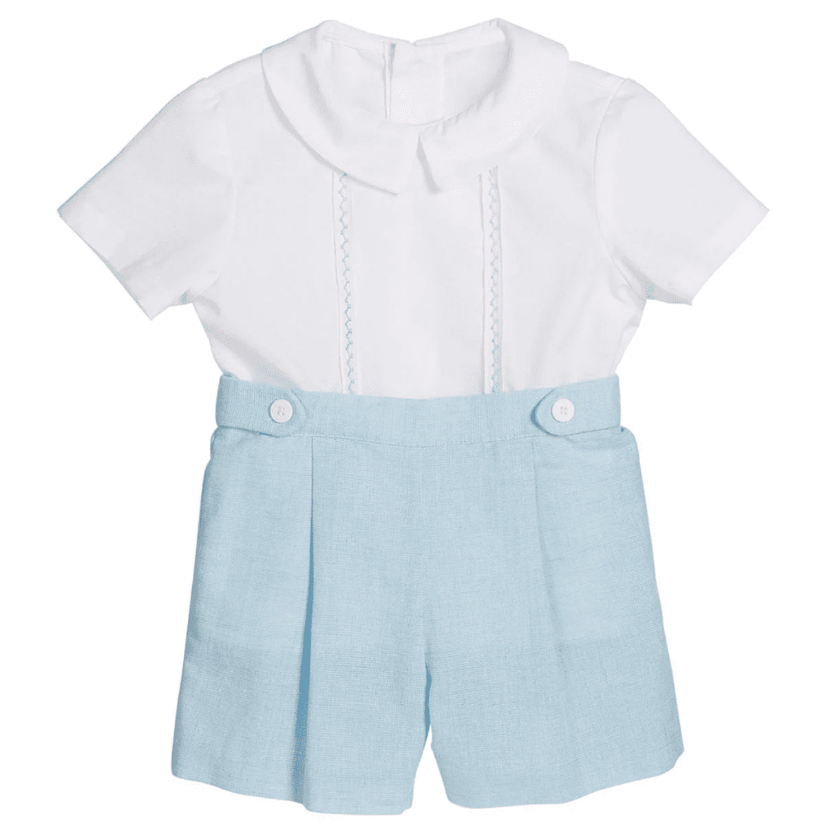 Blue & White Dressy Short Set
