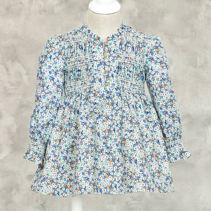 Blue Viyella Floral Dress