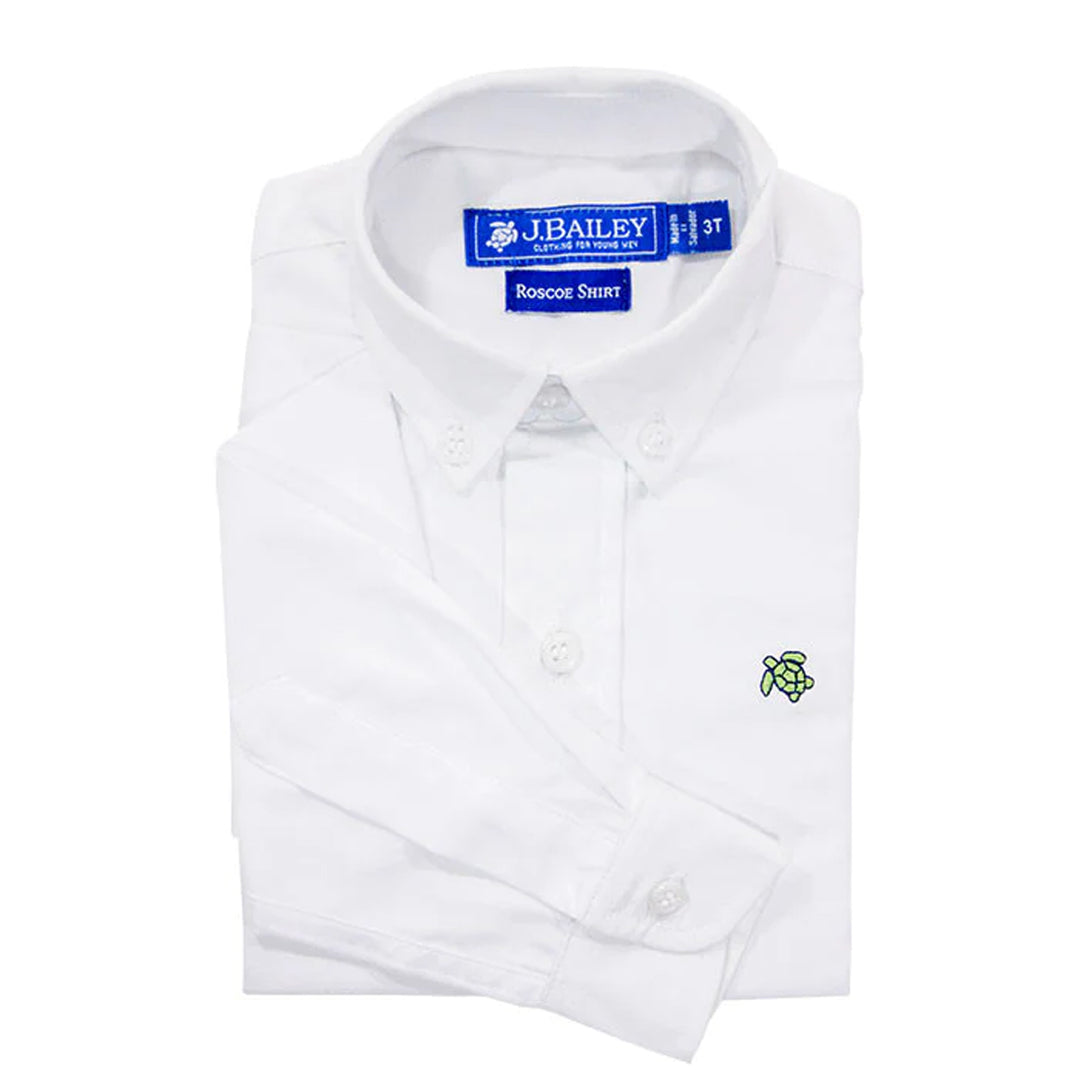 White Oxford Roscoe Button Down Shirt