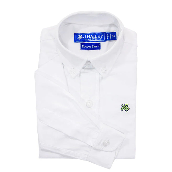 White Oxford Roscoe Button Down Shirt