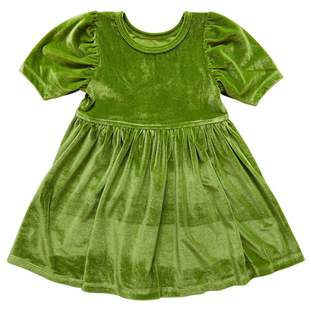 Lime Green Velour Laurie Dress