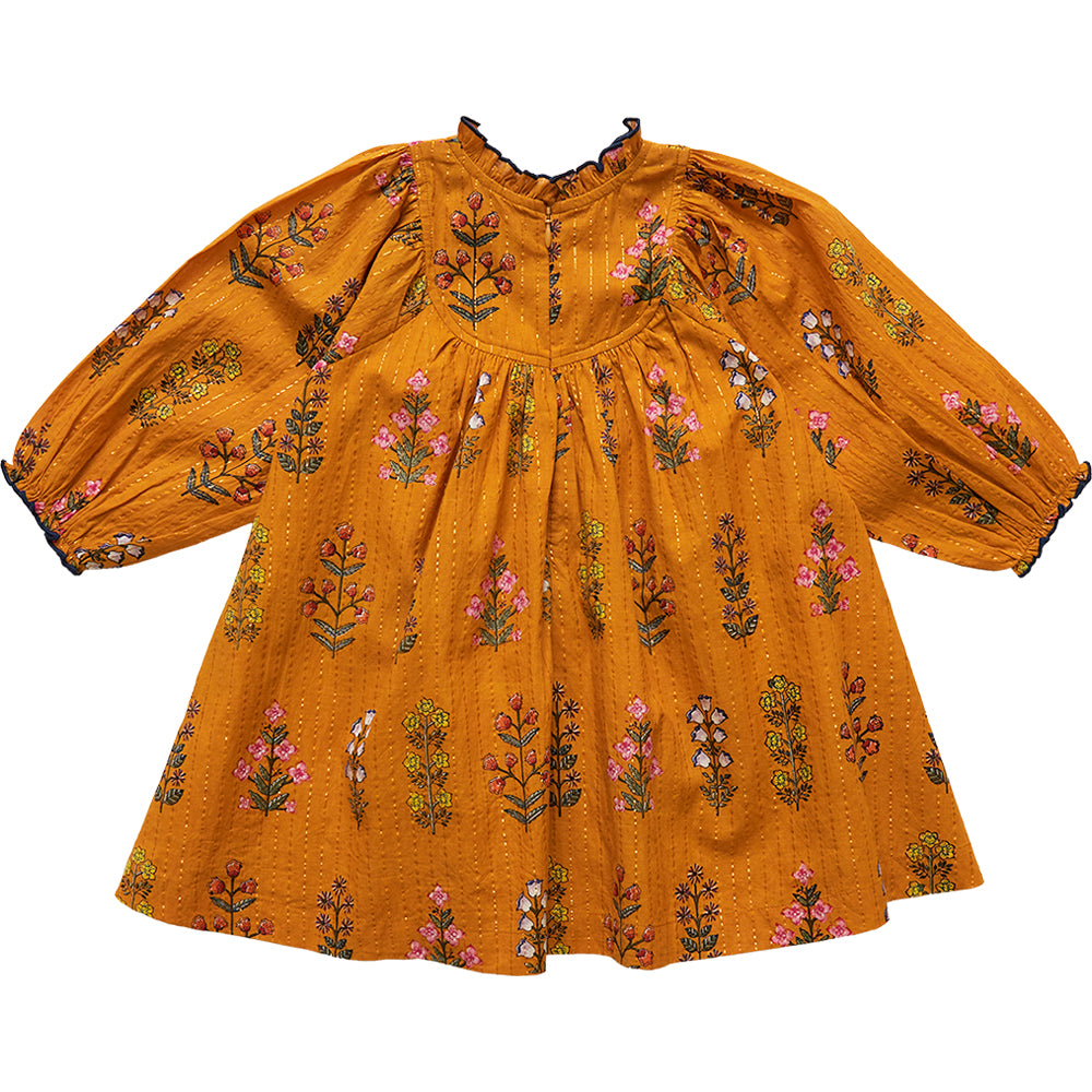 Gold Field Floral Girls Brayden Dress
