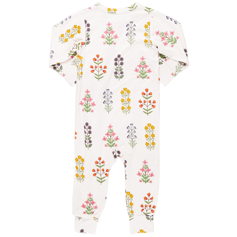 Cloud Pink Floral Bamboo Romper