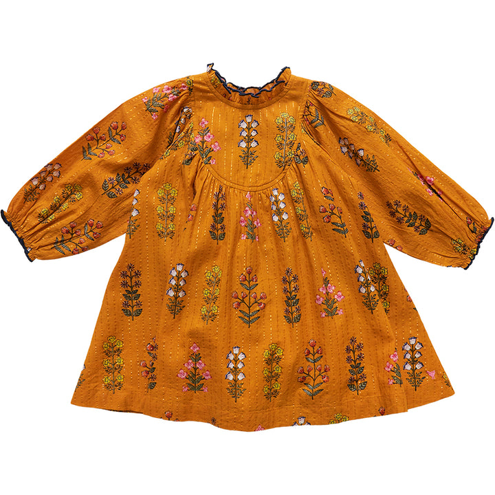 Gold Field Floral Girls Brayden Dress