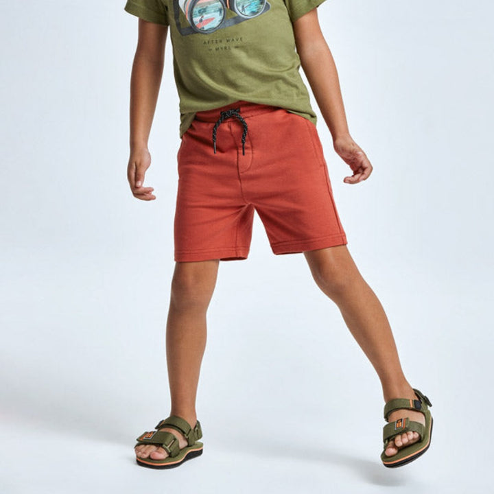 Terracotta Fleece Bermuda Shorts
