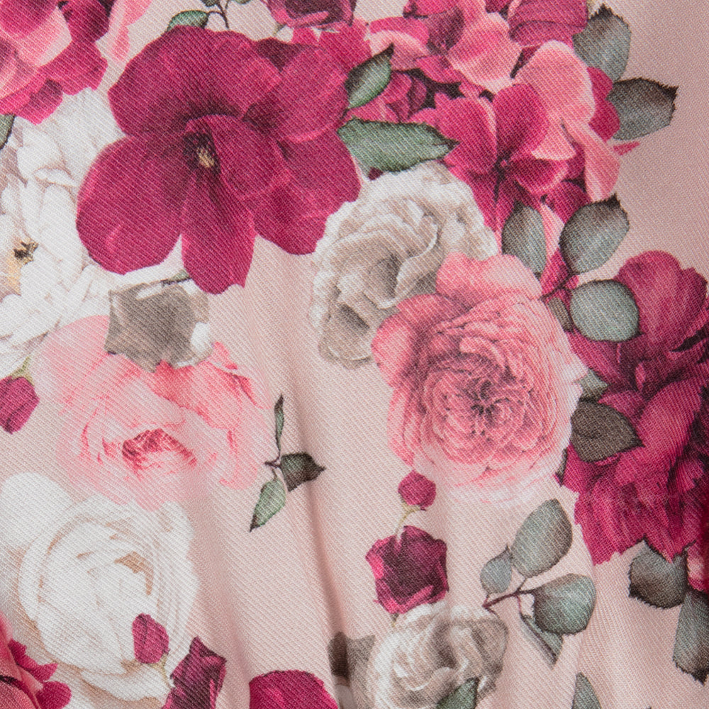 Floral Long Sleeve Ruffled Blouse
