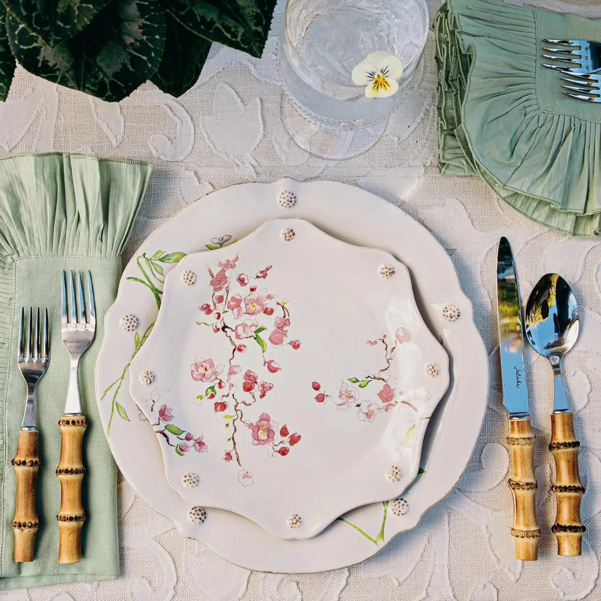 Berry & Thread Floral Sketch Cherry Blossom Dessert/Salad Plate