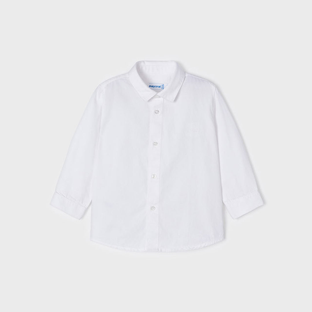 White Ecofriends Long Sleeve Button Down