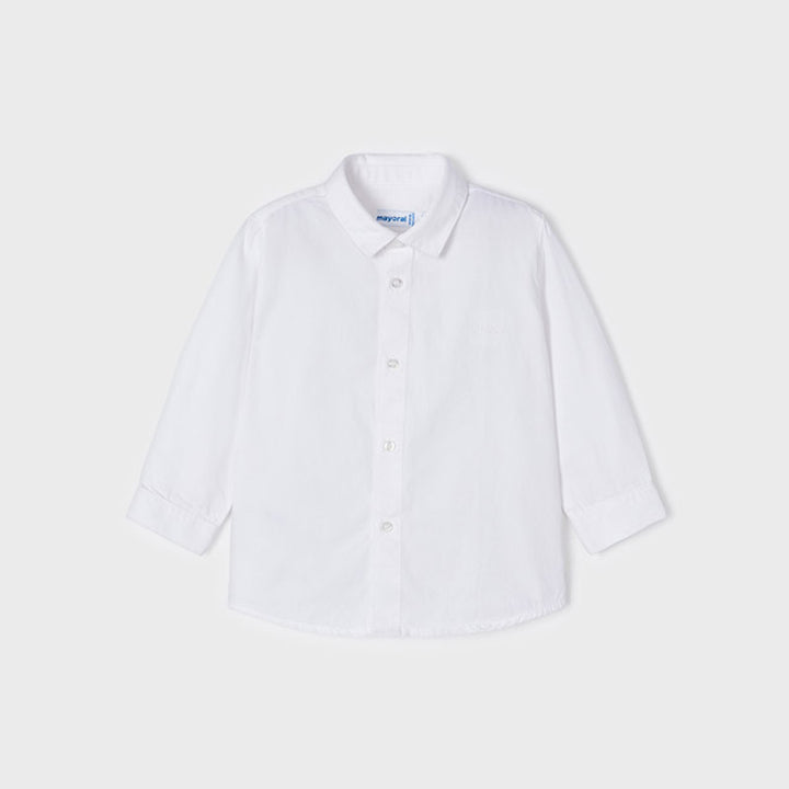White Ecofriends Long Sleeve Button Down