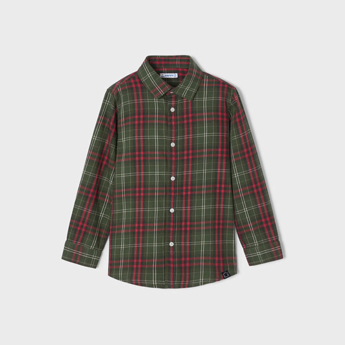 Ecofriends Forest Green & Red Checkered Long Sleeve Shirt