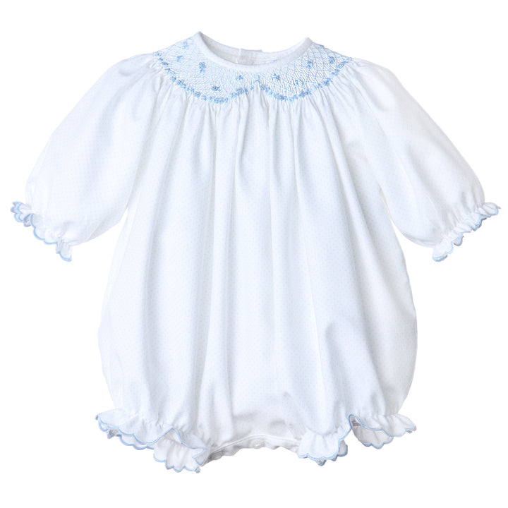 Blue Dot Smocked Bubble