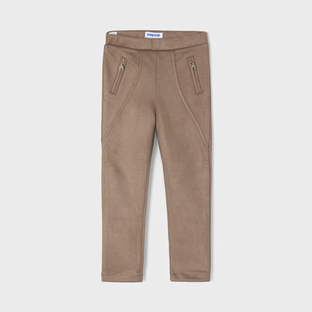 Taupe Pants With Zip Pockets