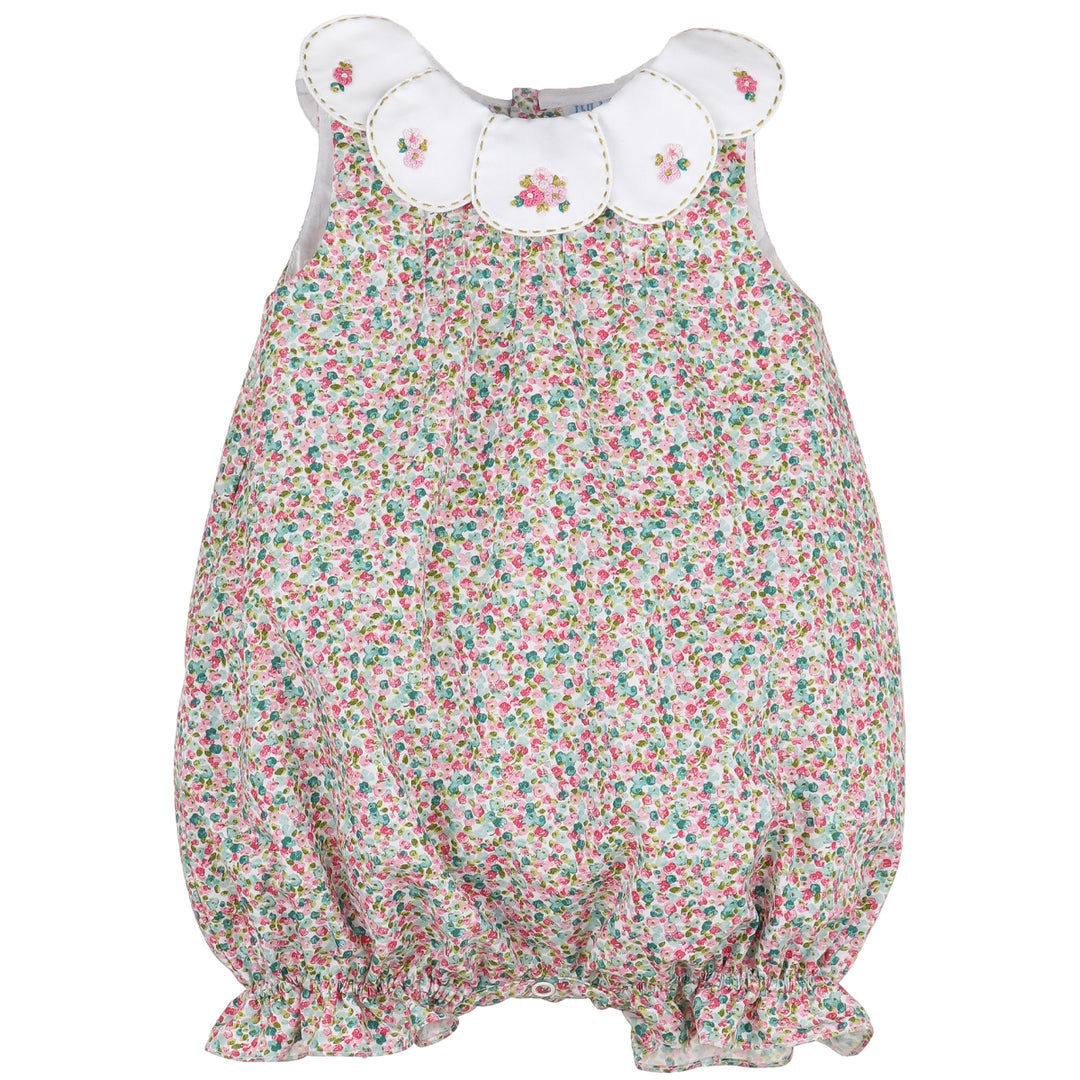 Aqua Floral Petal Collar Bubble