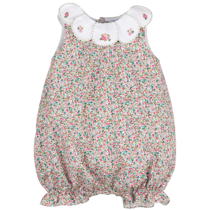 Aqua Floral Petal Collar Bubble