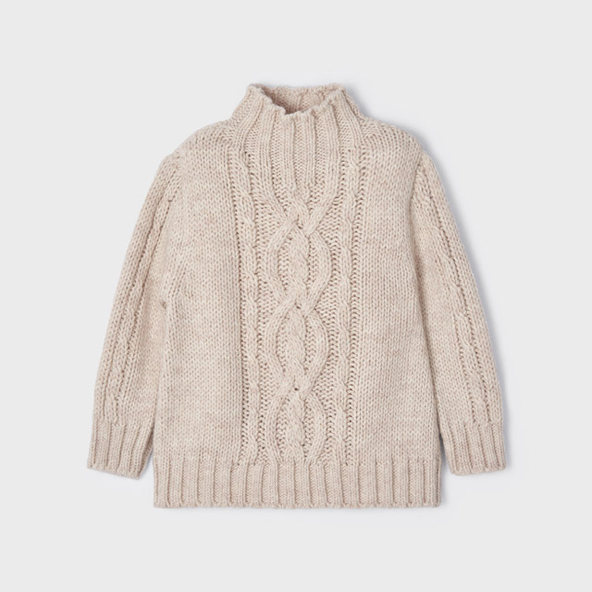 Beige Braided Sweater