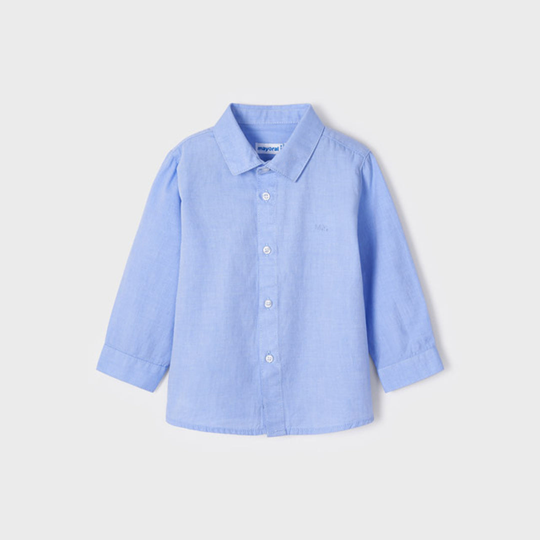 Light Blue Ecofriends Long Sleeve Button Down