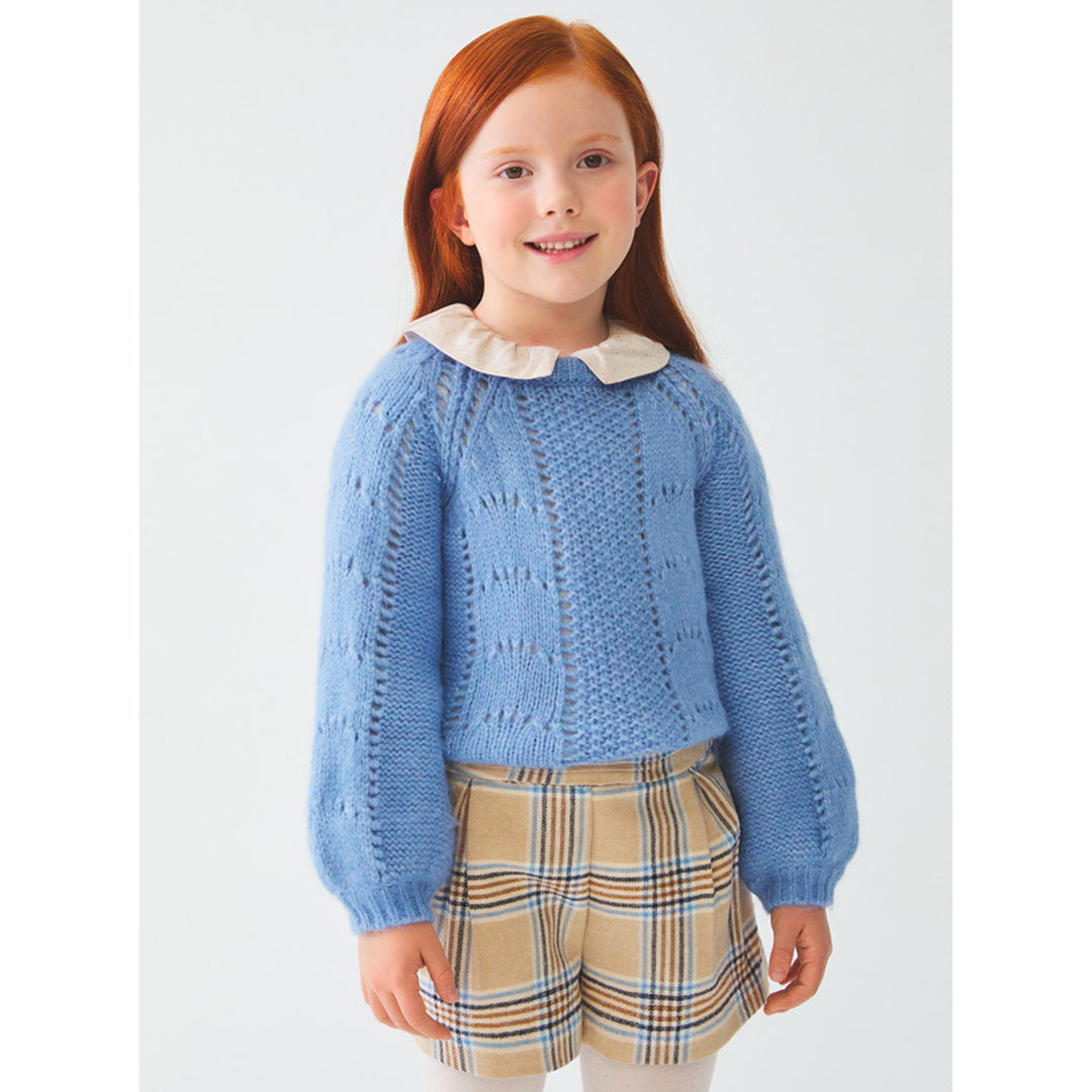 Blue Plaid Flannel Shorts