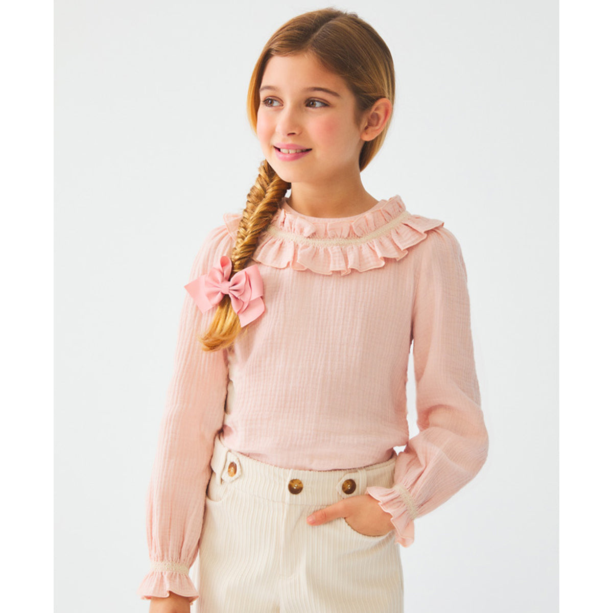 Caroline Knit Blouse - Light Pink main image 0