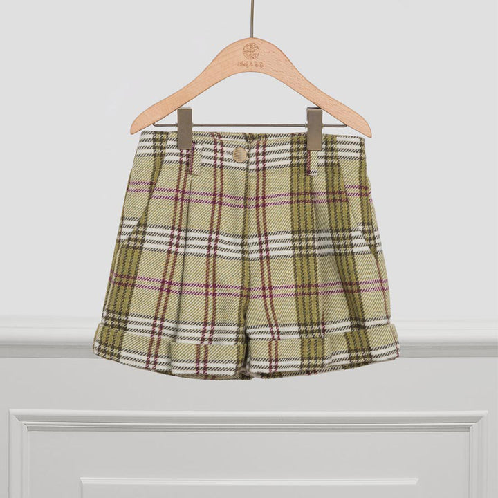 Olive Plaid Shorts