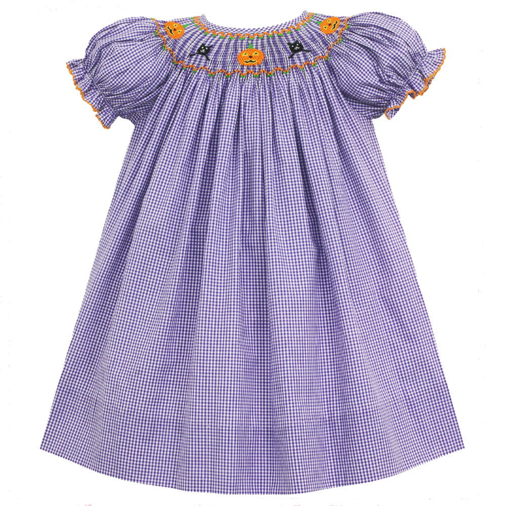 Purple Mini Check Halloween Bishop