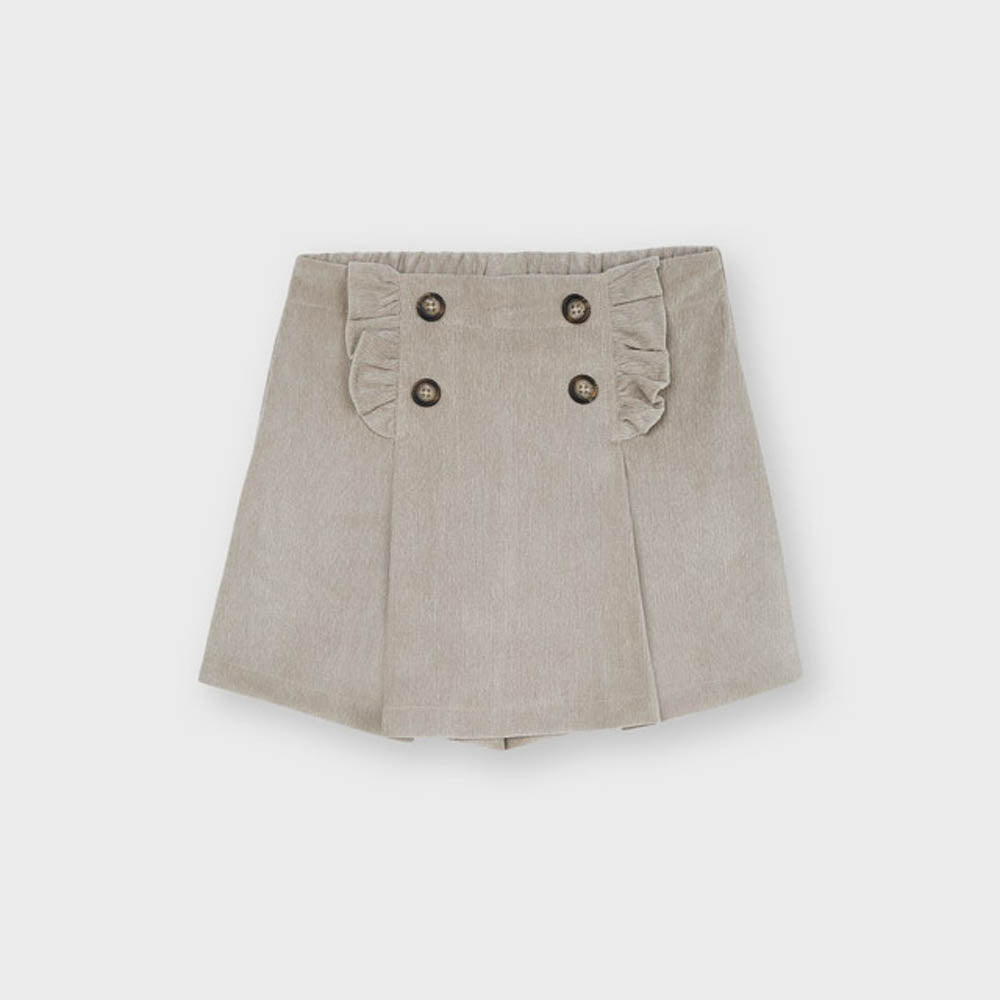 Beige Corduroy Skort