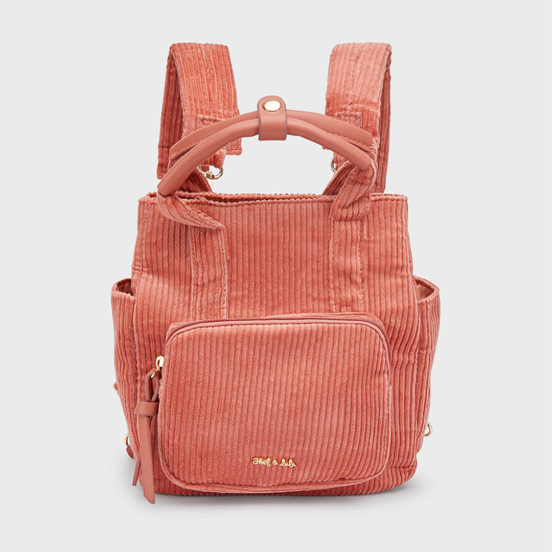 Brick Red Corduroy Backpack