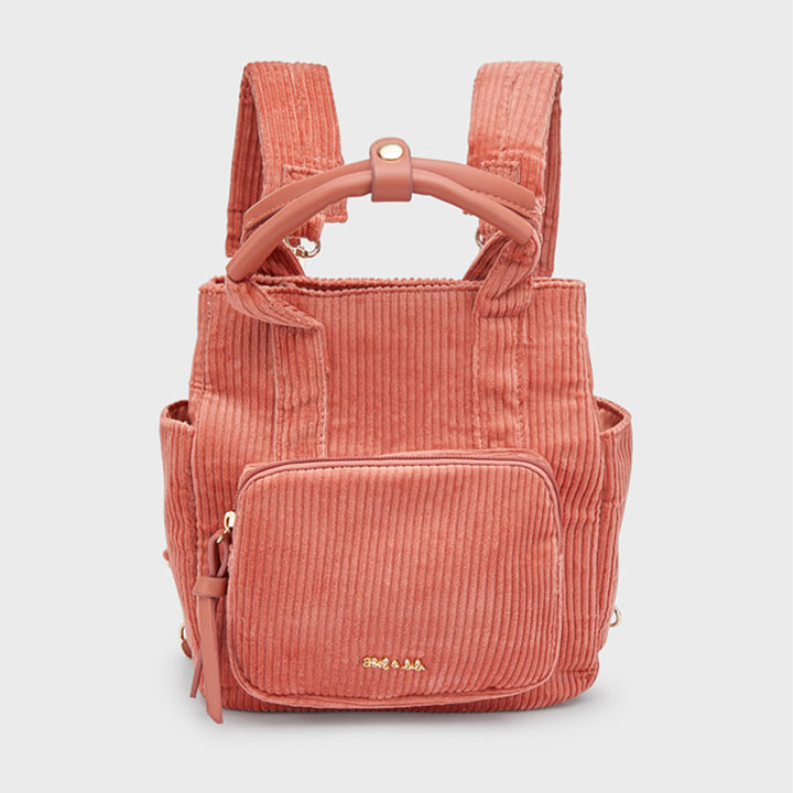 Brick Red Corduroy Backpack