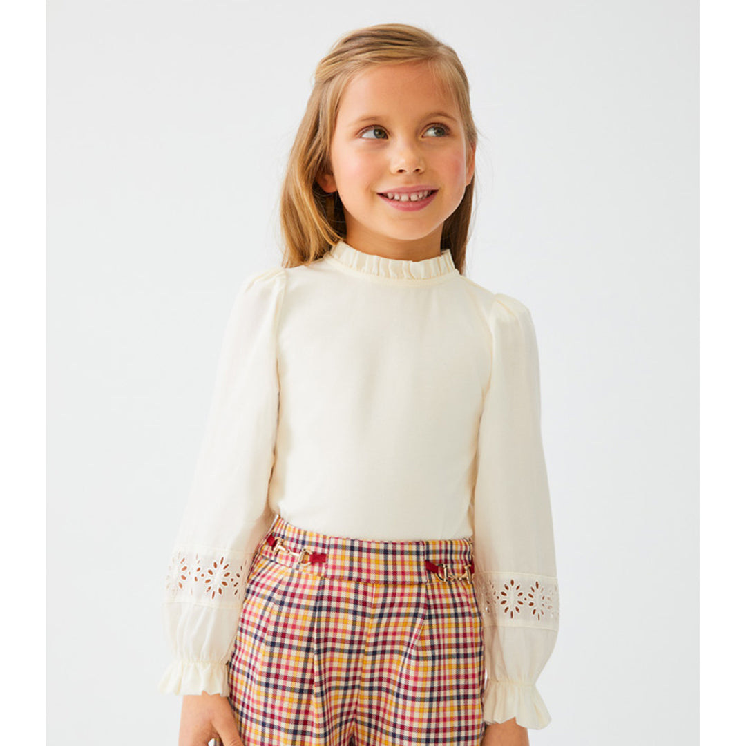 Ivory Poplin Blouse