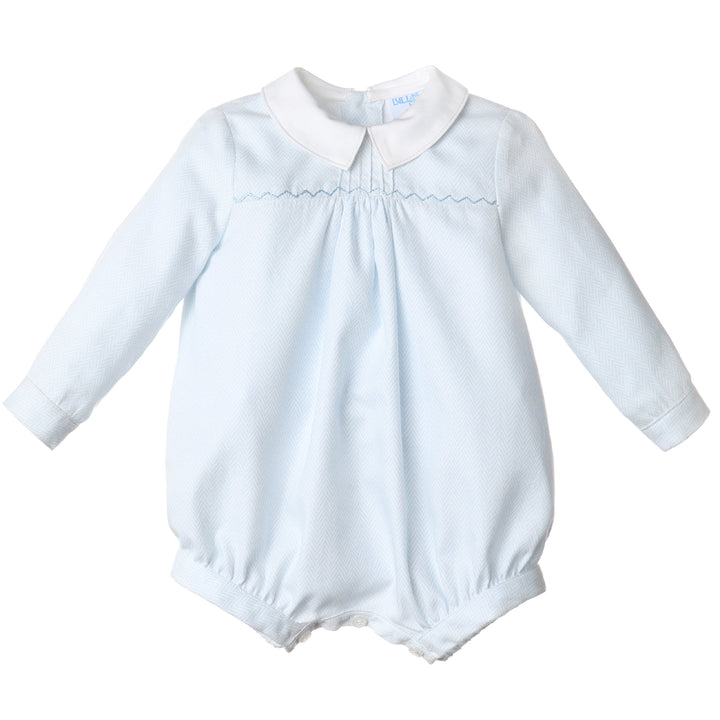 Blue Herringbone Bubble