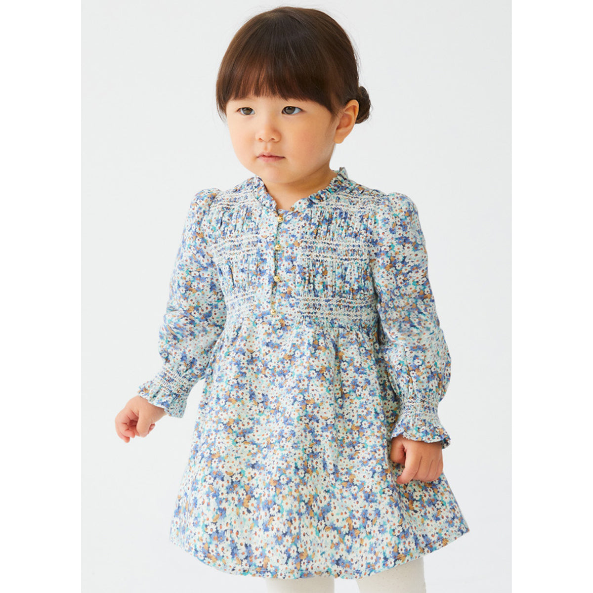 Blue Viyella Floral Dress