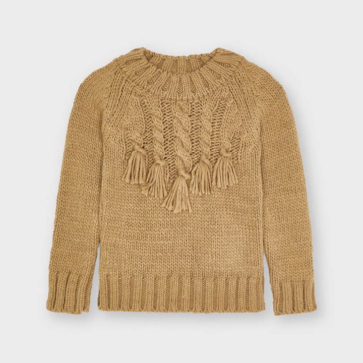 Hazelnut Braided Sweater